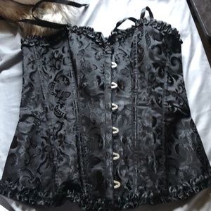 Black frilly corset